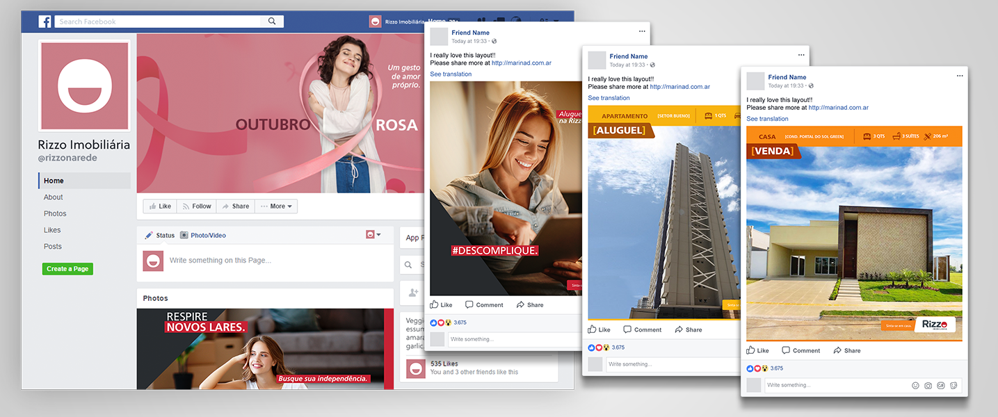 Social Media Rizzo Facebook Redesign